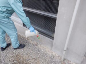 粒剤散布の様子